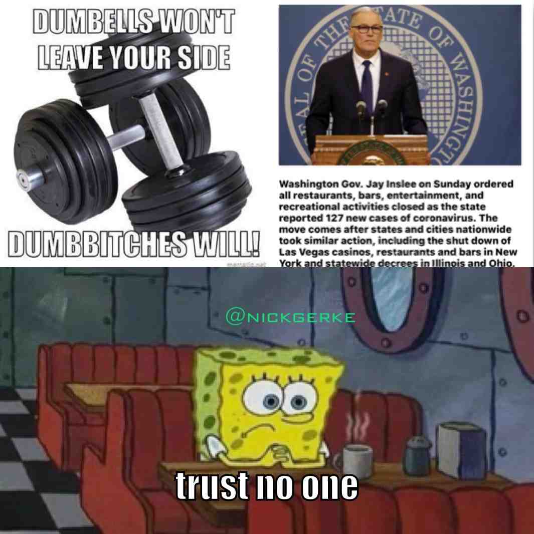 Trust. No one. #gym #coronavirusmeme #quarantined #funny #fitness