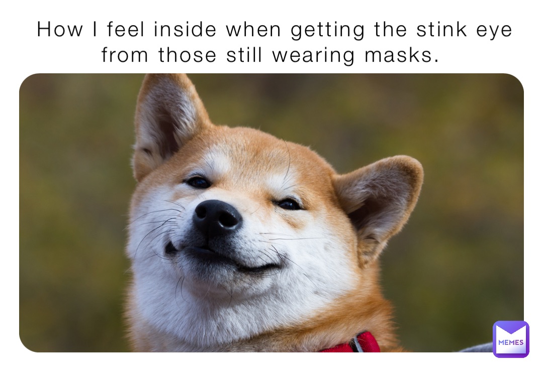 How I feel inside when getting the stink eye from those still wearing masks.