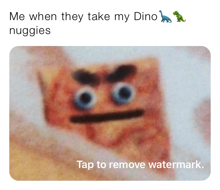 Me when they take my Dino🦕🦖nuggies 