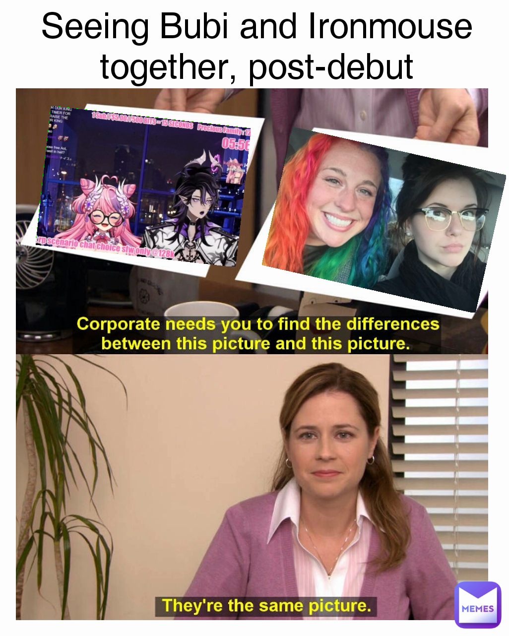 Seeing Bubi and Ironmouse together, post-debut