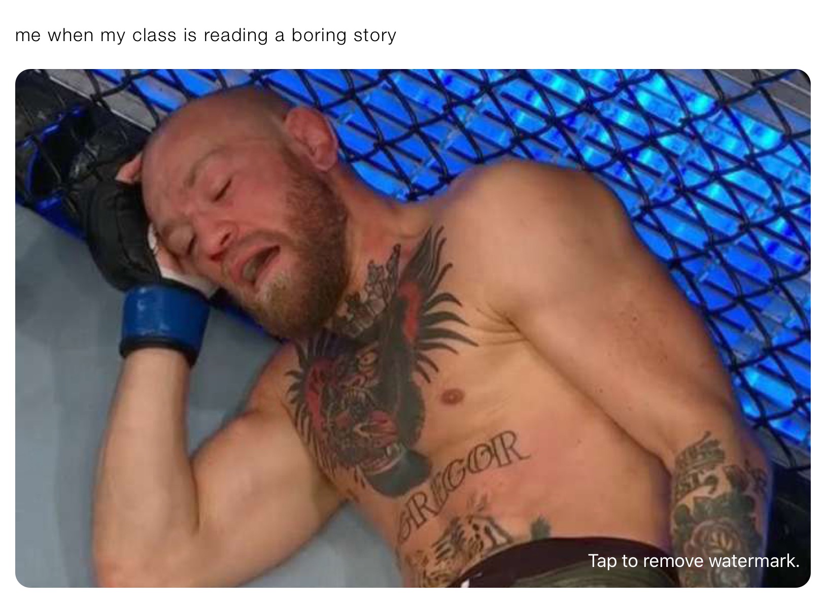 me when my class is reading a boring story