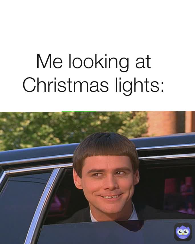 Me looking at Christmas lights:
