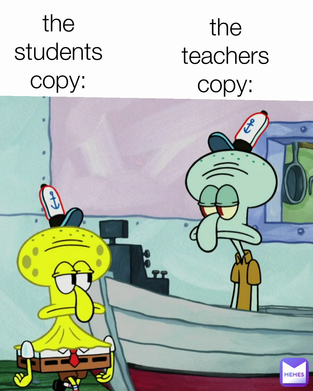 the students copy:
 the teachers copy: