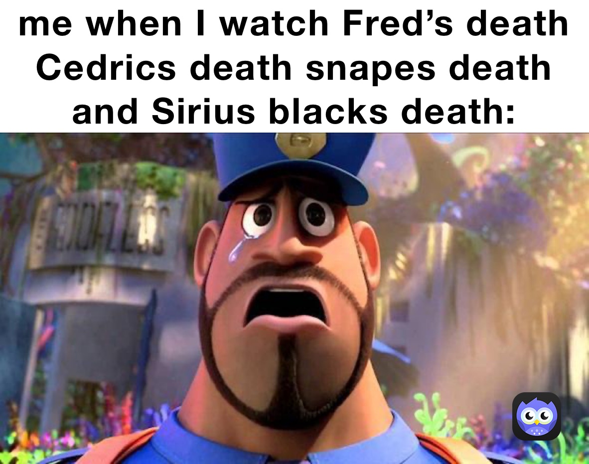 me when I watch Fred’s death Cedrics death snapes death and Sirius blacks death: