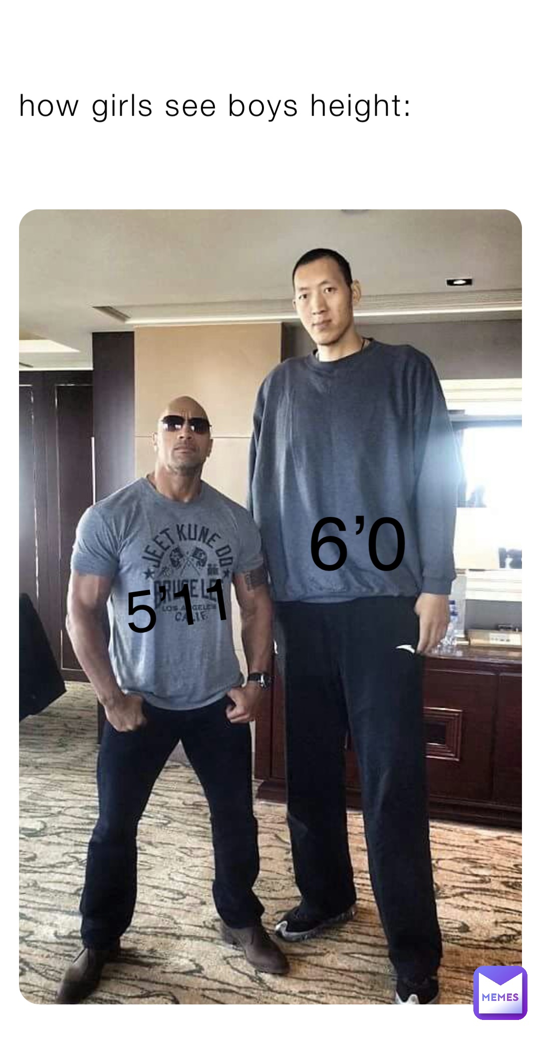 How Girls See Boys Height 5 11 6 0 bgvpsvader Memes