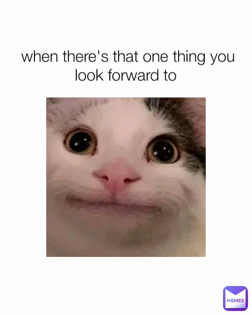 when there's that one thing you look forward to 