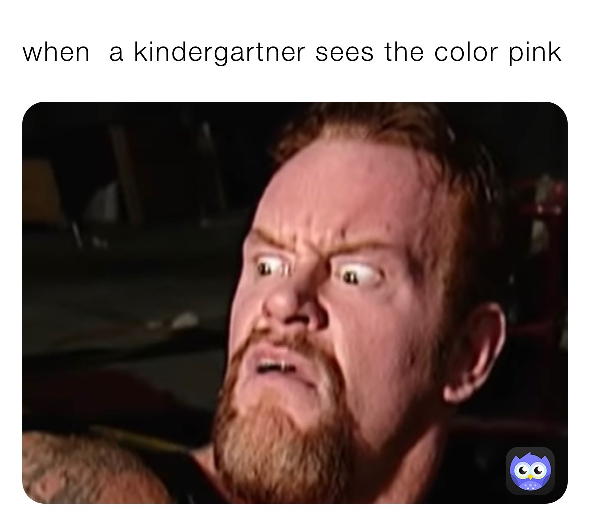 when  a kindergartner sees the color pink