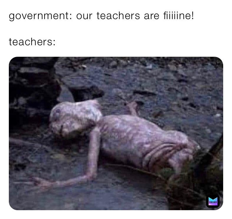 government: our teachers are fiiiiine!

teachers: