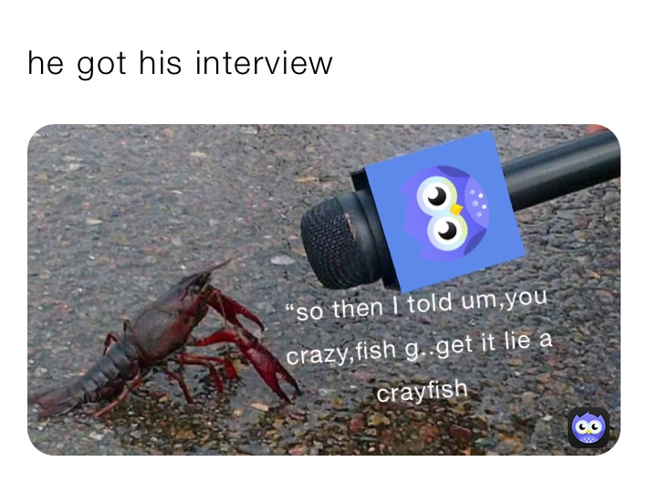 he got his interview 