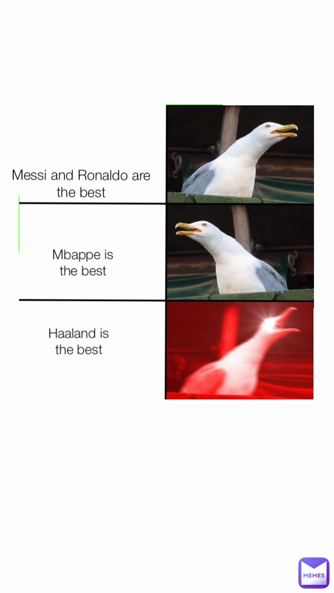 Haaland is the best
 Messi and Ronaldo are the best
 Mbappe is the best
