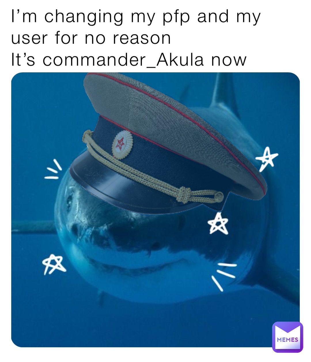 I’m changing my pfp and my user for no reason 
It’s commander_Akula now