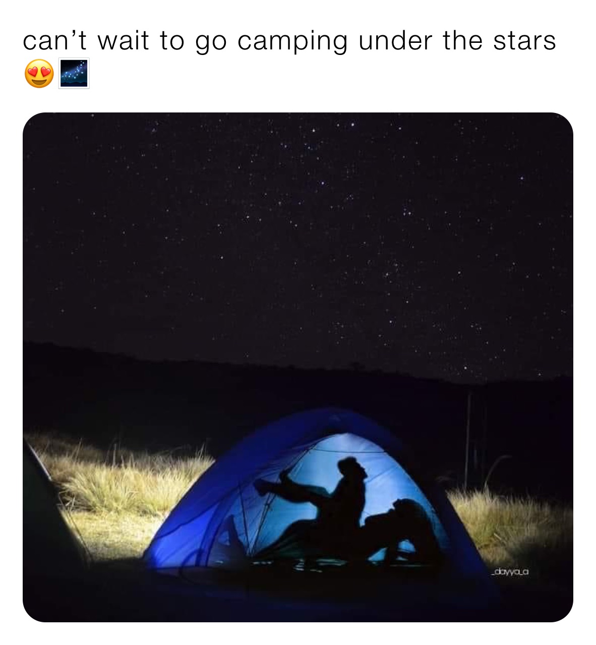 can’t wait to go camping under the stars 😍🌌