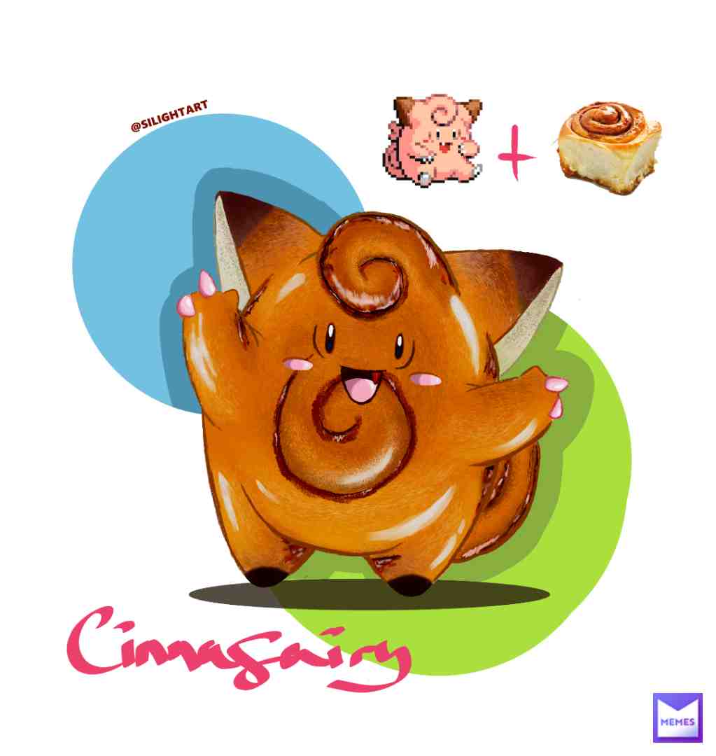 Cinnafairy, yum :) #digitalart #pokemon #clefairy #anime #weebtrash #snacks