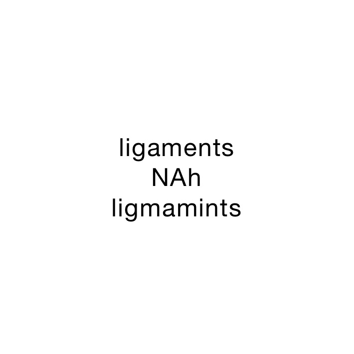 ligaments 
NAh 
ligmamints