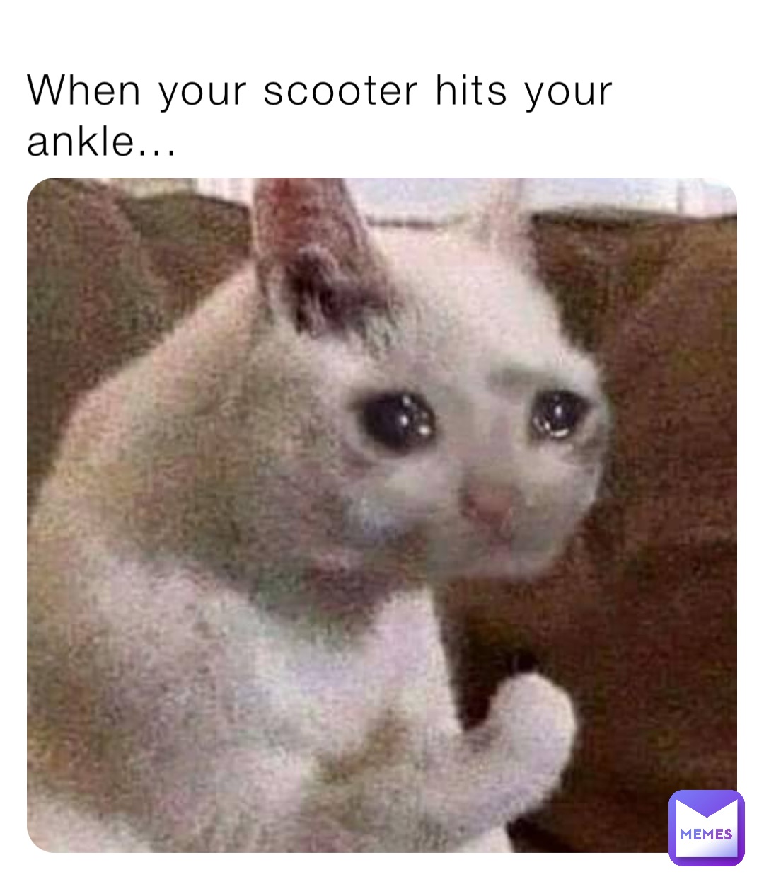 When your scooter hits your ankle...