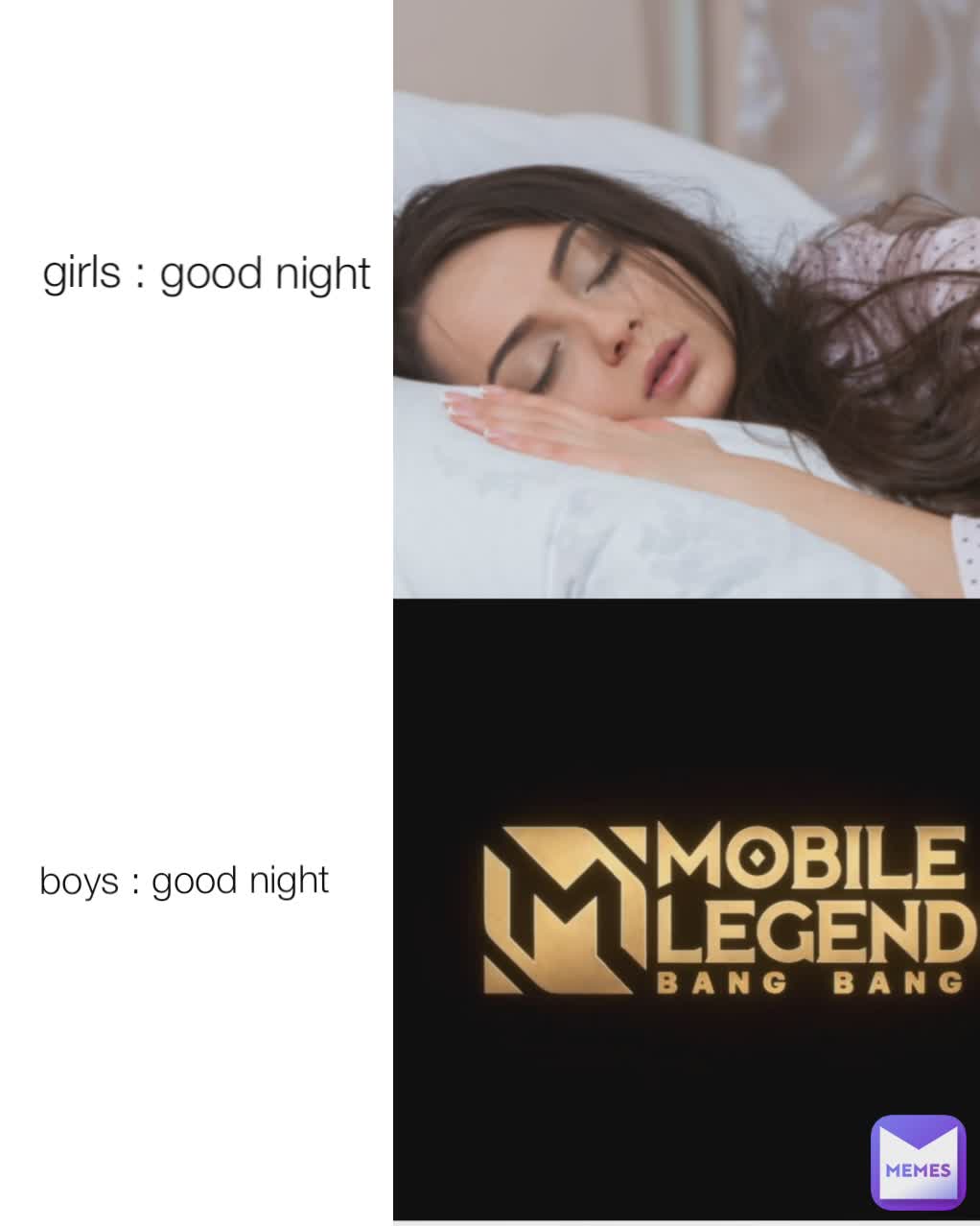 girls : good night  boys : good night 