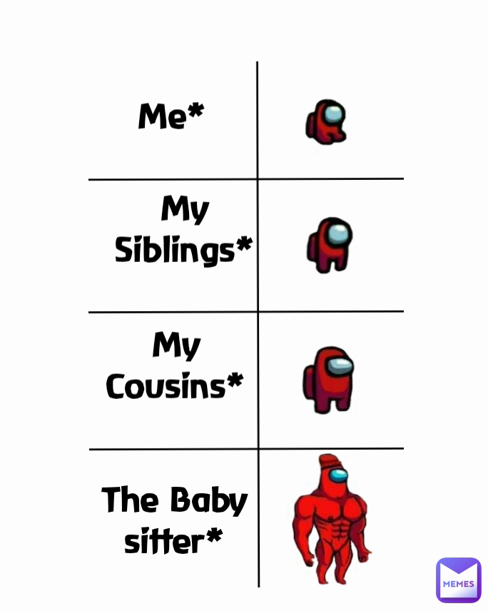 The Babysitter* My Siblings* Me* My Cousins*