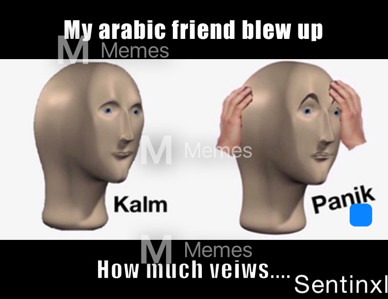 My arabic friend blew up How much veiws....