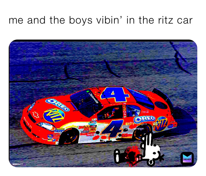 me and the boys vibin’ in the ritz car