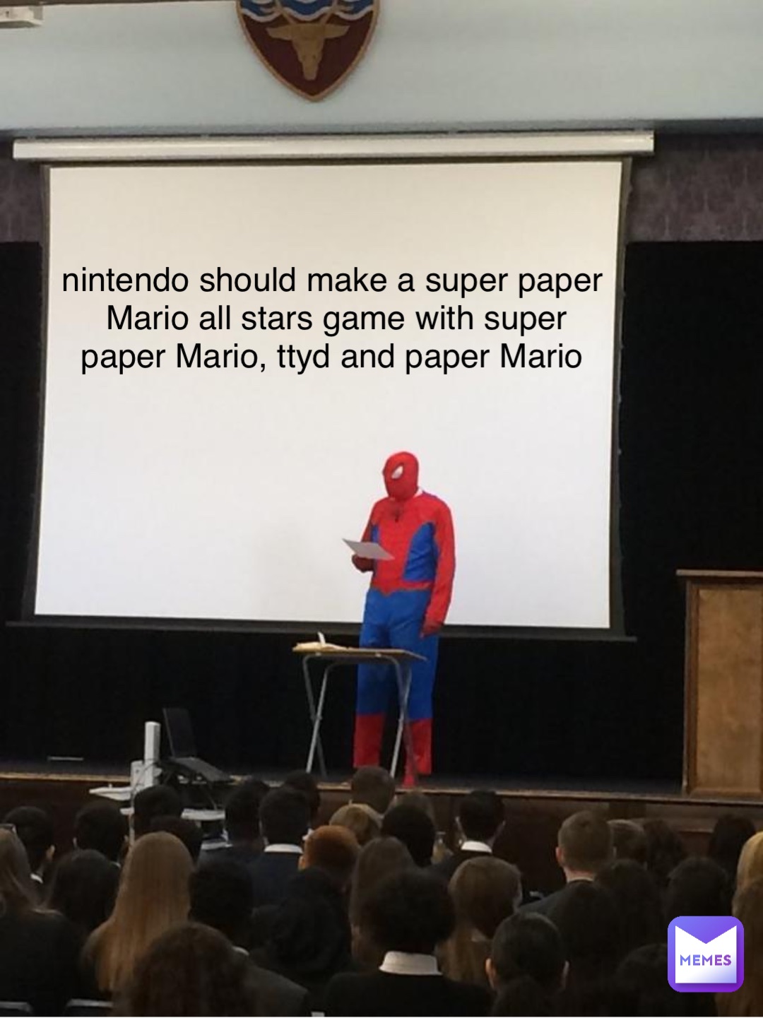 nintendo should make a super paper Mario all stars game with super paper Mario, ttyd and paper Mario