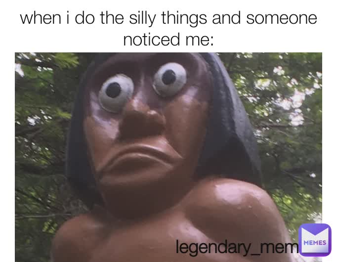 when i do the silly things and someone noticed me: legendary_memes_