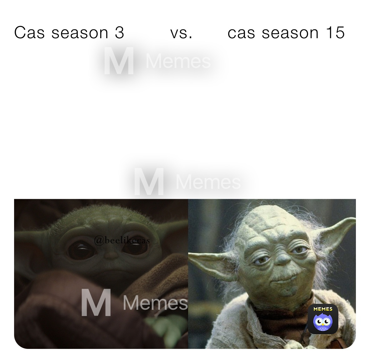 Cas season 3        vs.      cas season 15