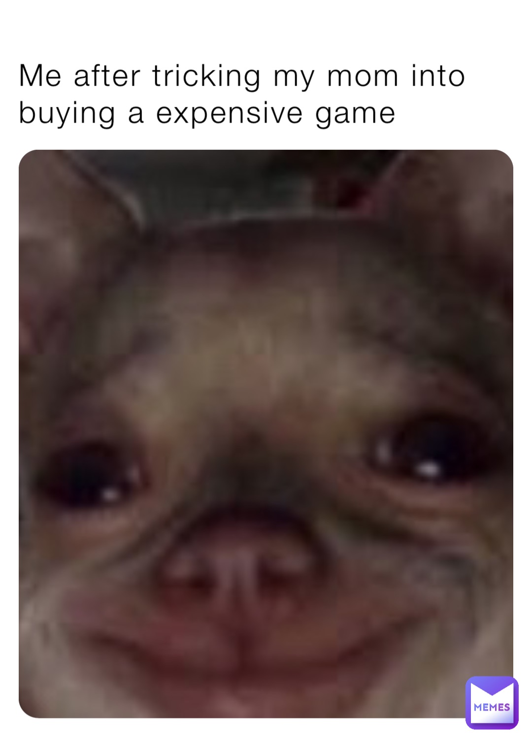 Me after tricking my mom into buying a expensive game