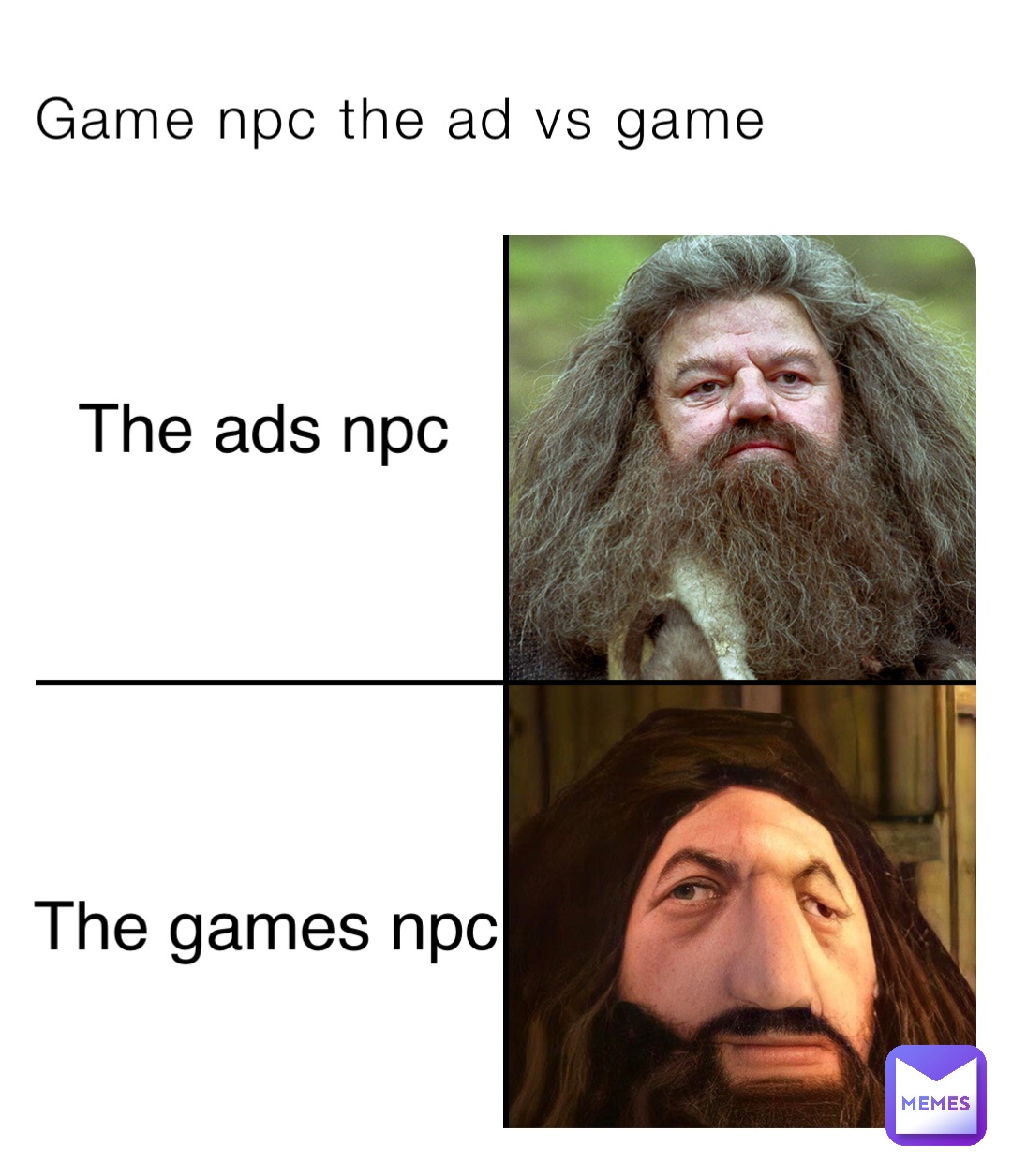 Game npc the ad vs game The ads npc The games npc
