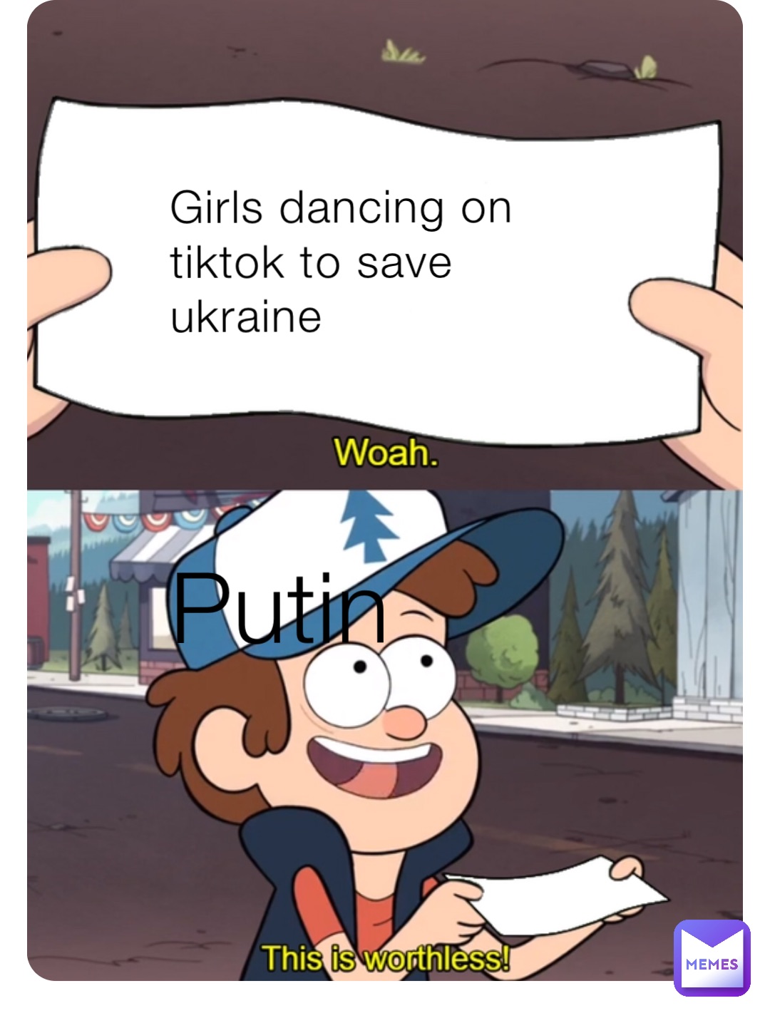 Girls dancing on tiktok to save ukraine Putin