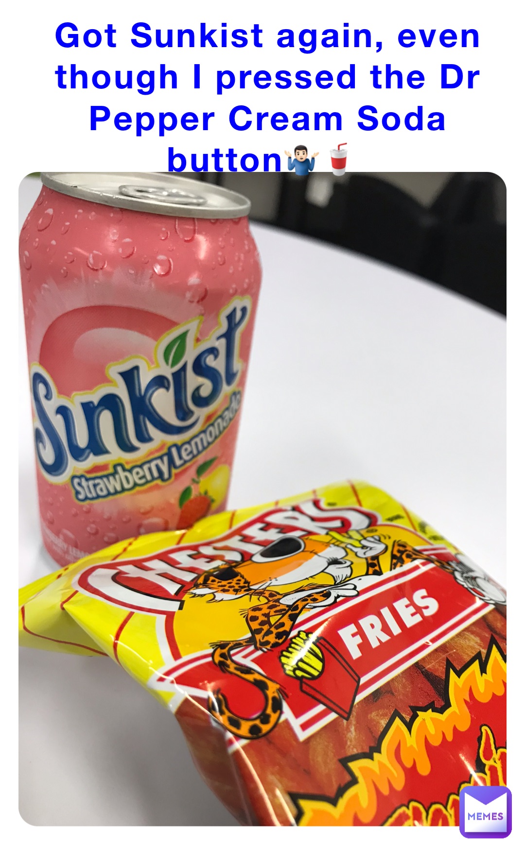 Got Sunkist again, even though I pressed the Dr Pepper Cream Soda button🤷🏻‍♂️🥤