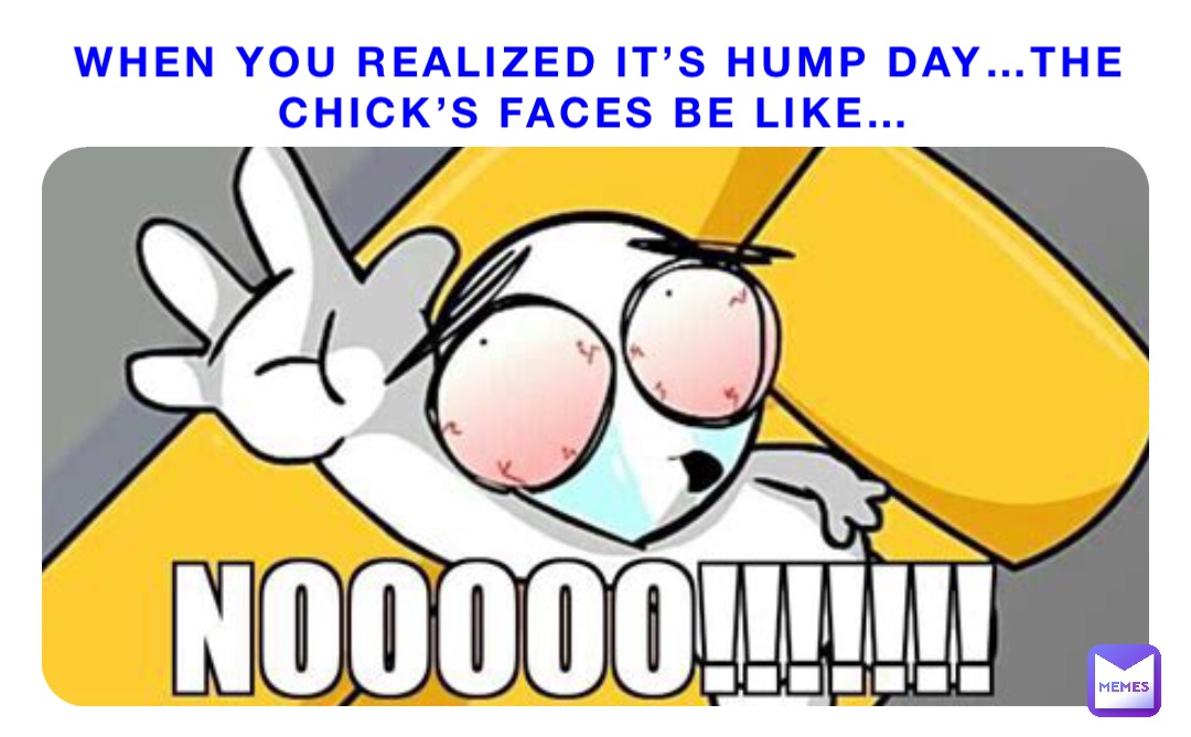When you realized it’s Hump Day…the Chick’s faces be like…