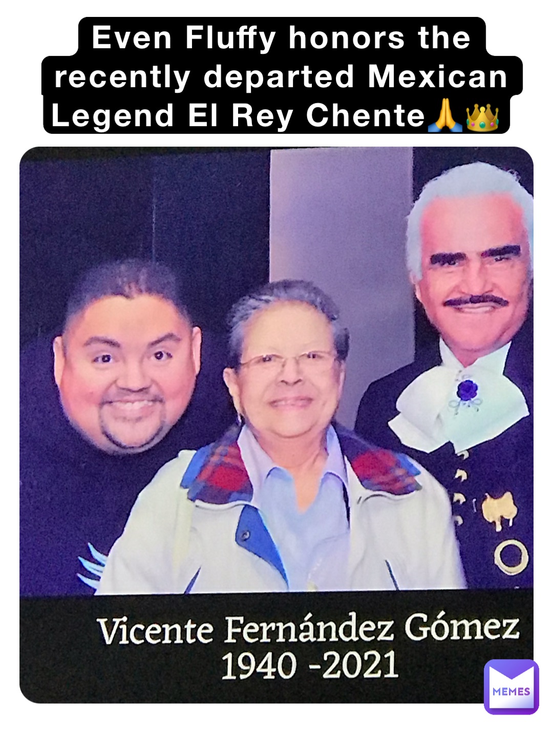 Even Fluffy honors the recently departed Mexican Legend El Rey Chente🙏👑