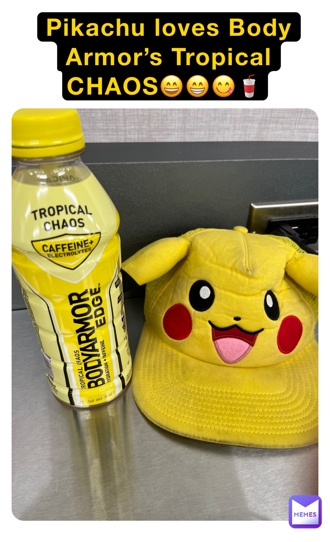 Pikachu loves Body Armor’s Tropical CHAOS😄😁😋🥤