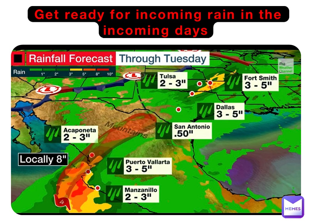 Get ready for incoming rain in the incoming days