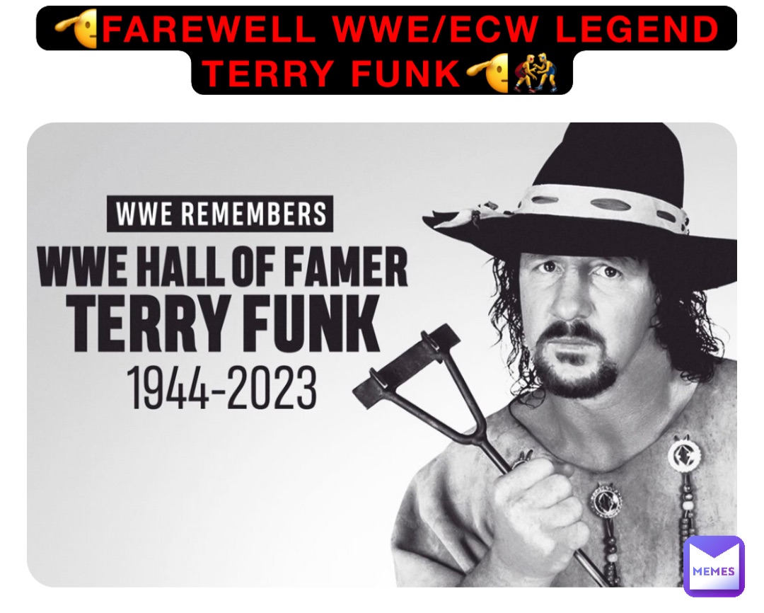 🫡Farewell WWE/ECW Legend Terry Funk🫡🤼‍♂️