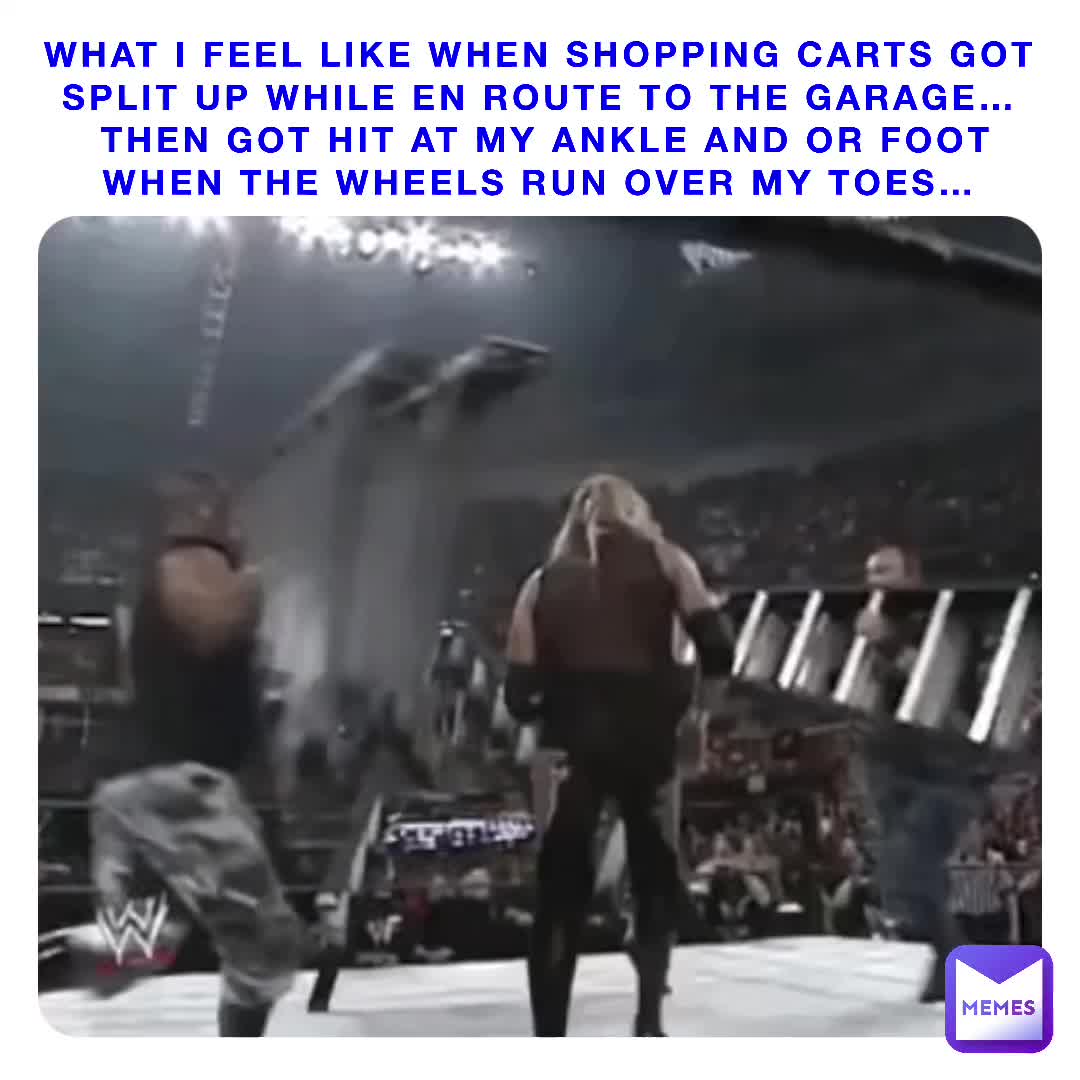 What I feel like when shopping carts got split up while en route to the