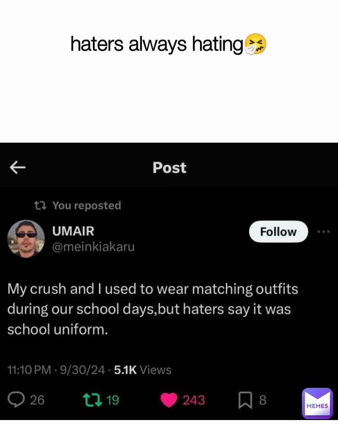 haters always hating🤧