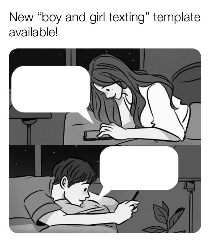 Texting Meme Boy And Girl