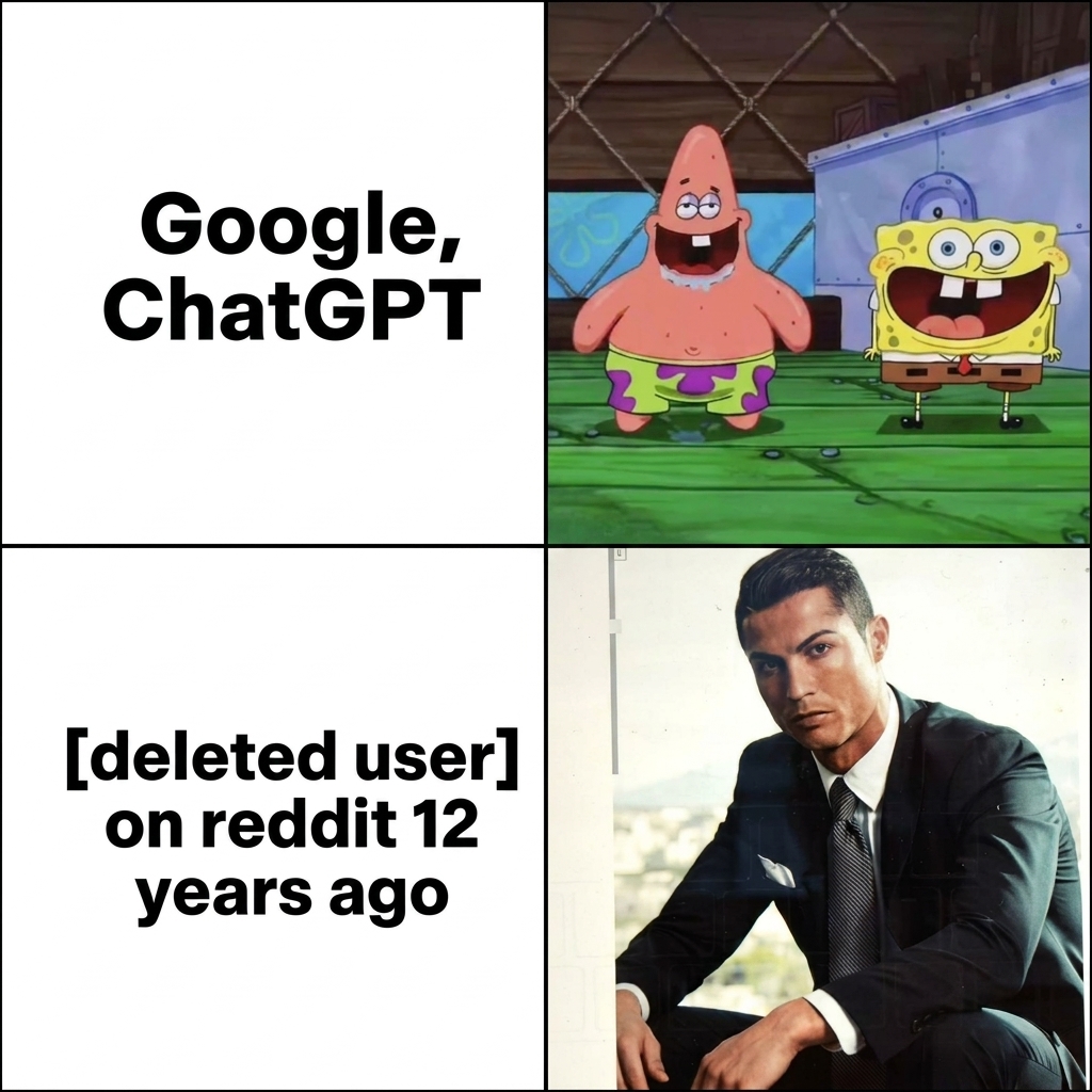 AI vs Reddit 12 years ago