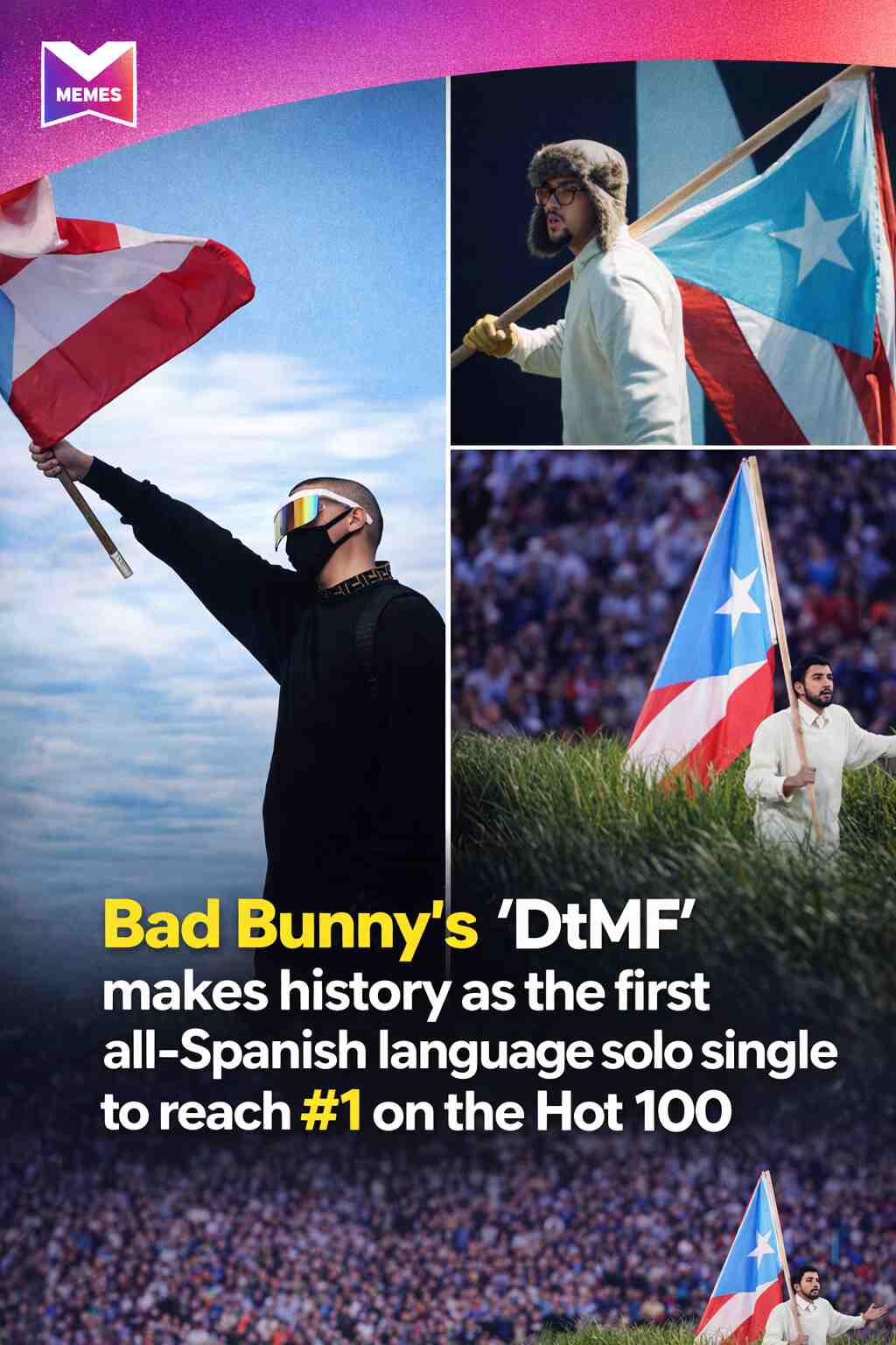 “DtMF” hitting #1 on the Billboard Hot 100 isn’t just another chart milestone — it’s a historic breakthrough as the first solo Spanish-language single ever to reach the summit of the U.S. charts, underlining Bad Bunny’s role in ushering Latin music into a new era of mainstream prominence.