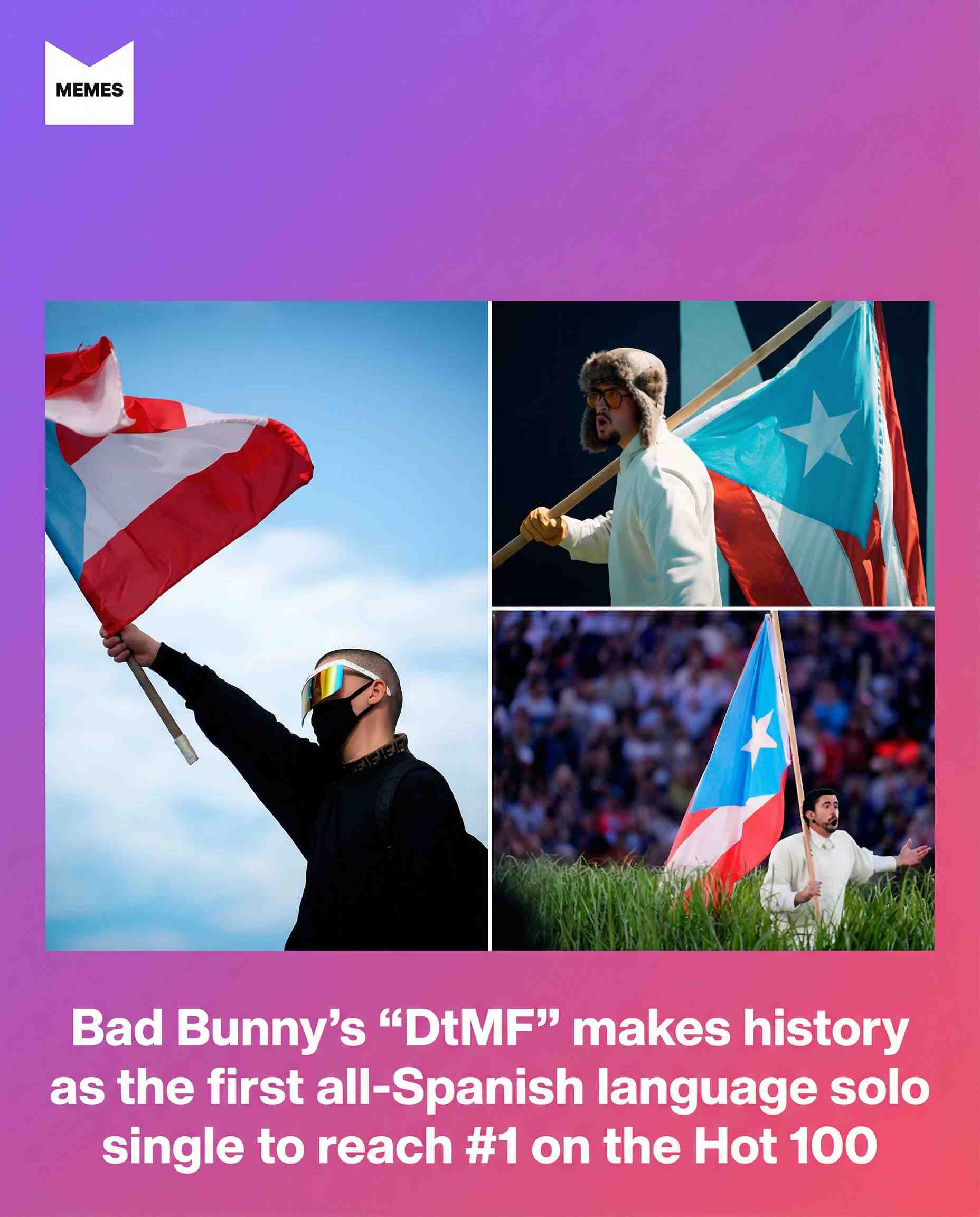 Bad Bunny’s “DtMF” making it to #1 on the Hot 100 after a massive surge in streams and airplay is more than a career achievement — it’s a cultural milestone, as this all-Spanish solo track becomes the first of its kind to top the U.S. charts and further elevate the global influence of Spanish-language music.