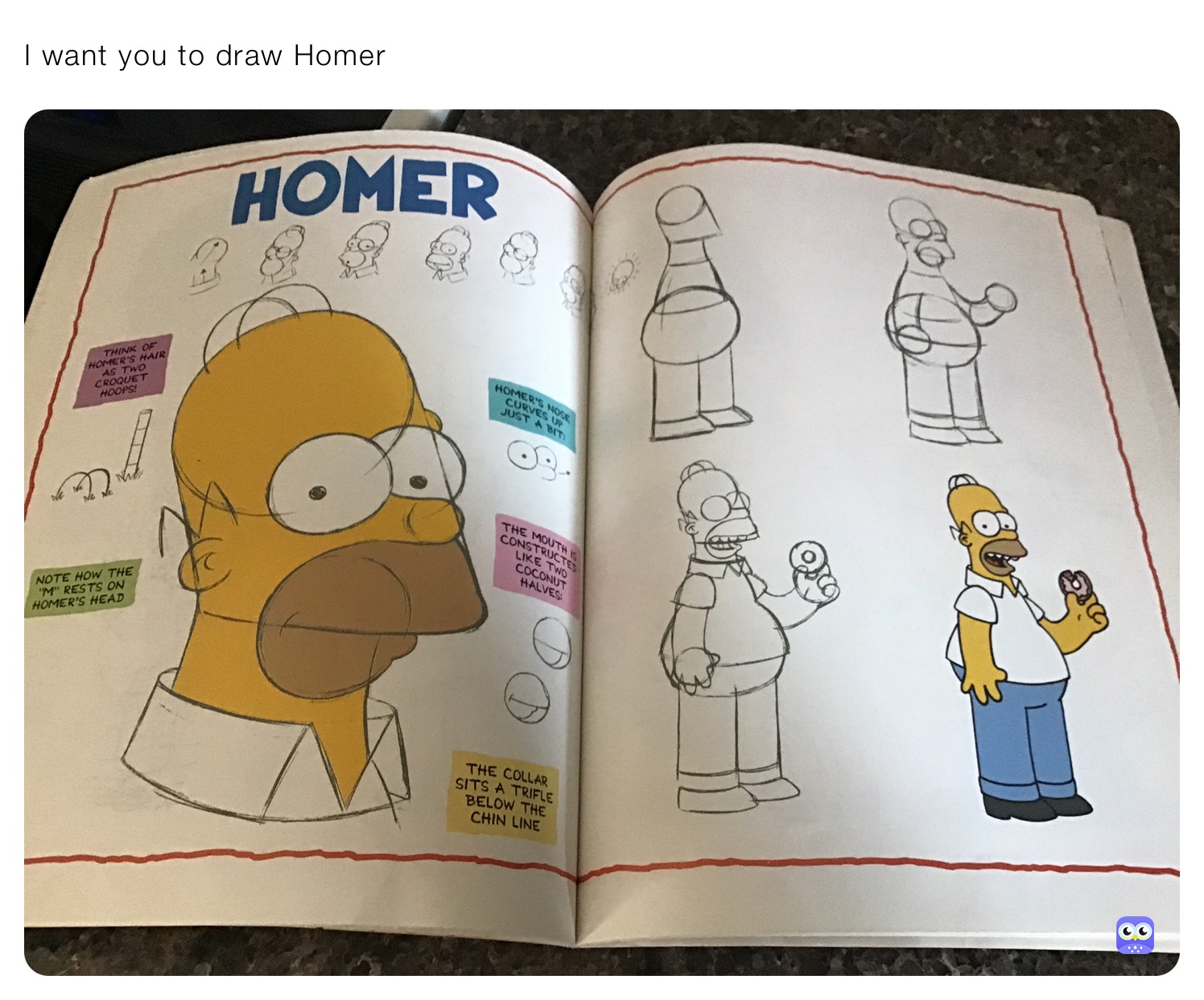 I want you to draw Homer