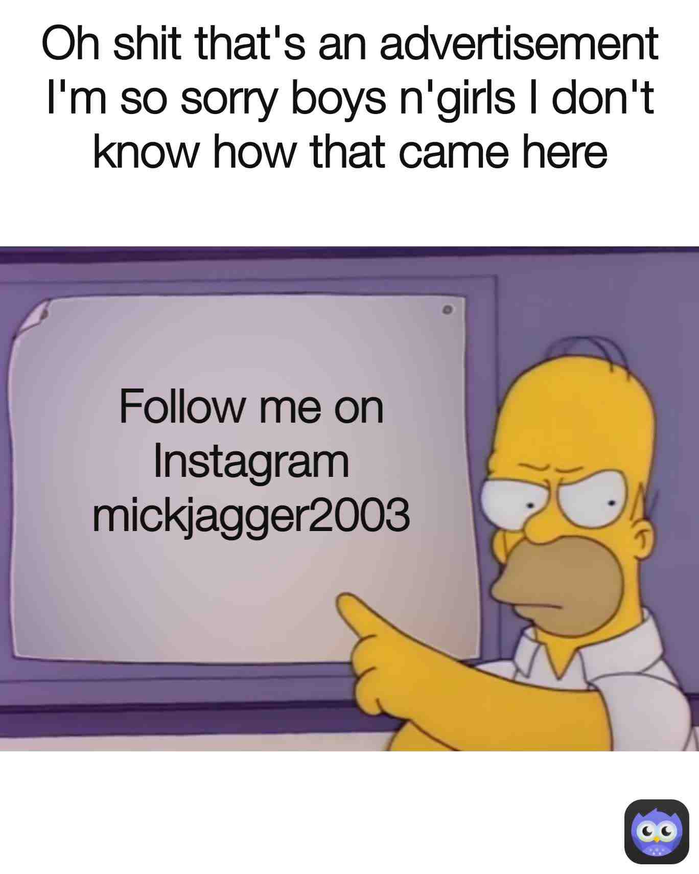 Meme shared by @mickjagger