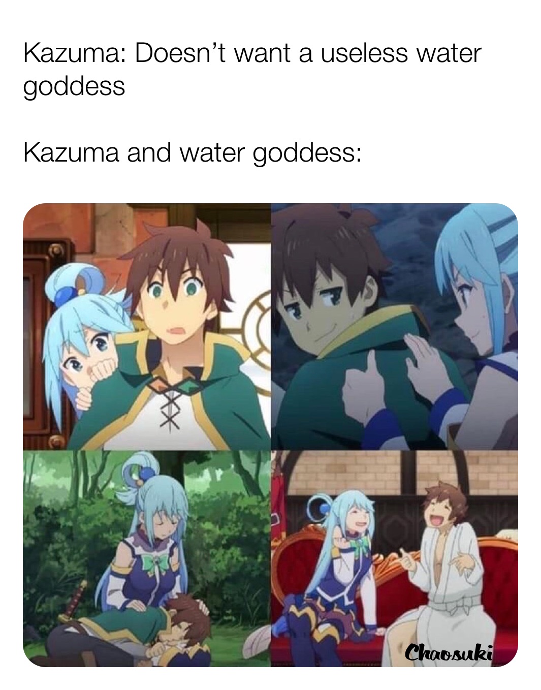 Konosuba Memes Where Kazuma Steals Bathwater 