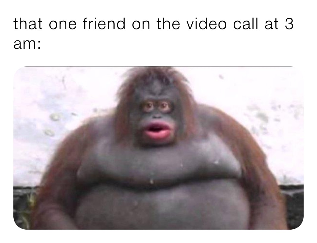 that one friend on the video call at 3 am: