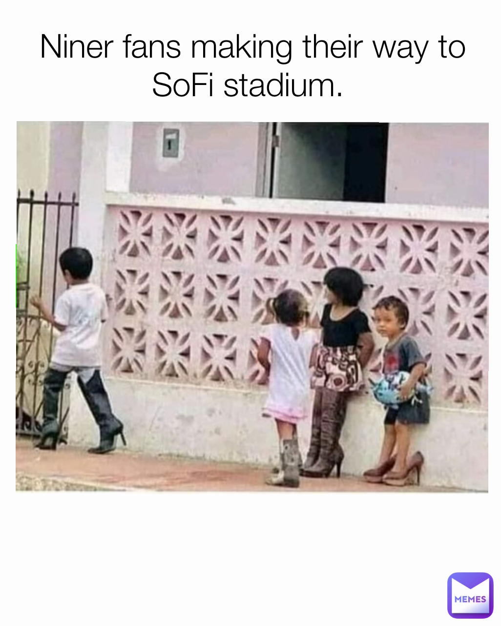 Niner fans making their way to SoFi stadium. 