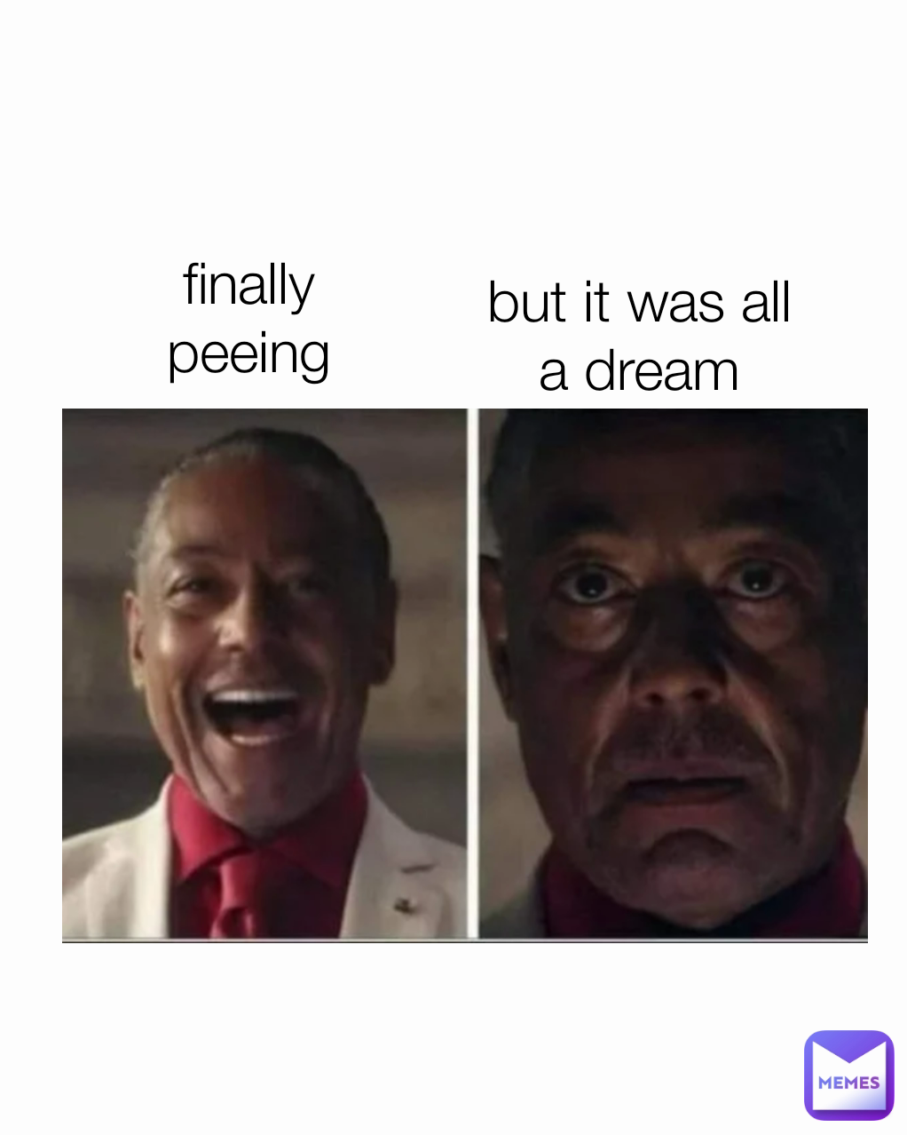 Type Text finally peeing but it was all a dream