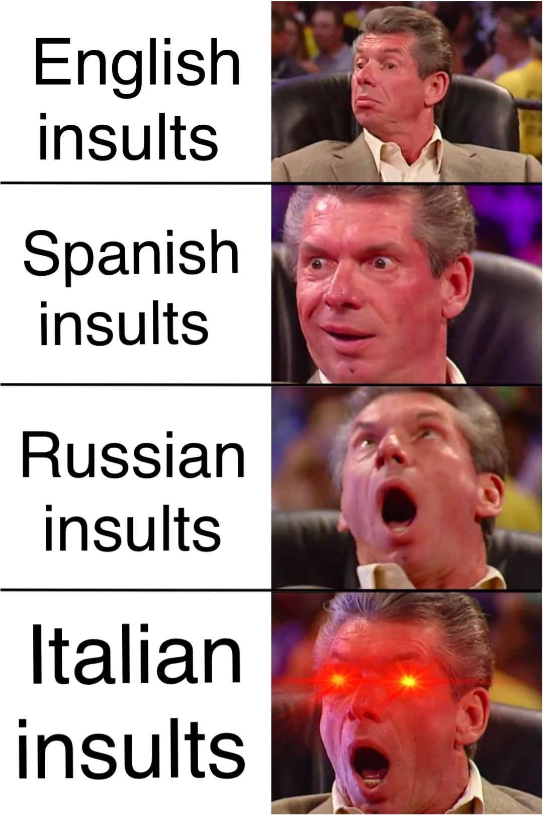 English insults Spanish insults Russian insults Italian insults