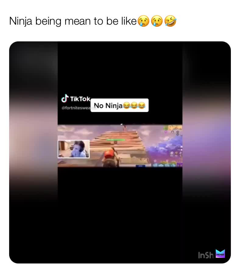 When Ninja be mean to you be like   #funnymemes  #memes  #memepage  #darkmemes  #fortnite  #ninja   #like ​Follow  #comment  #foryou  #foryoupage