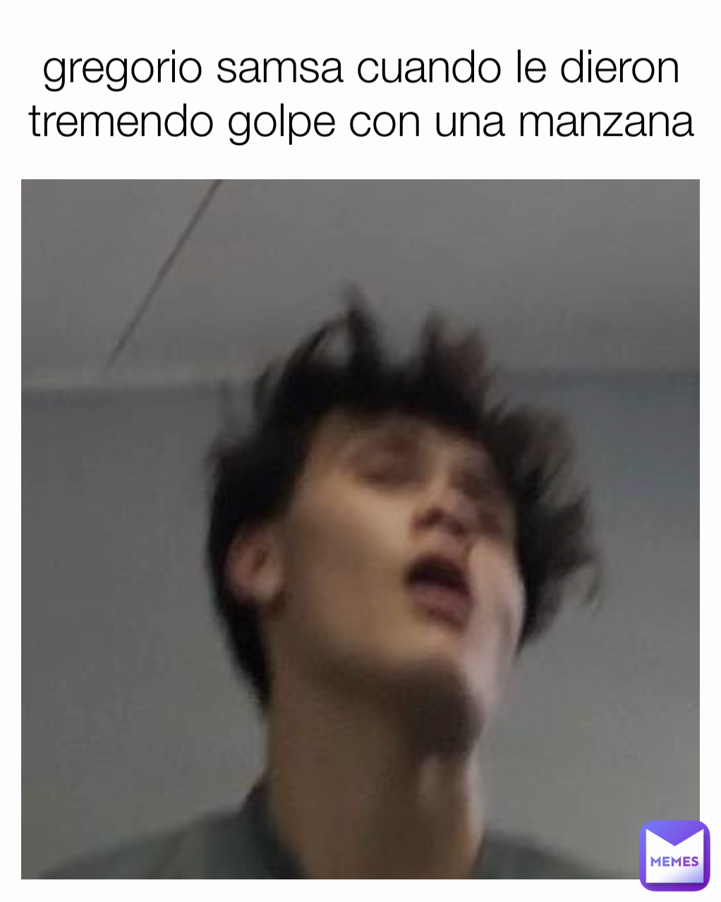 gregorio samsa cuando le dieron tremendo golpe con una manzana